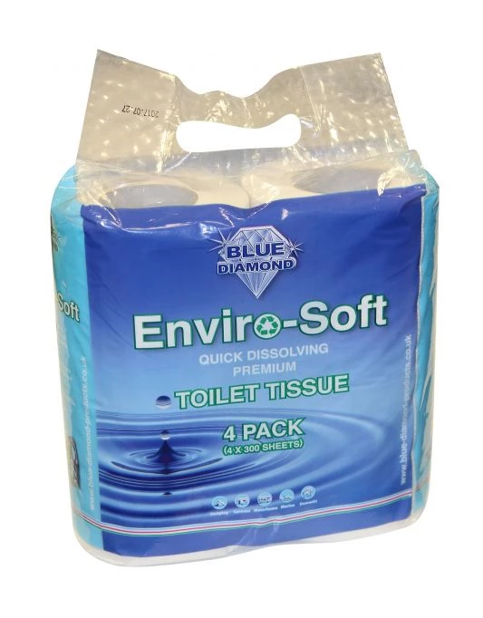 Blue Diamond Enviro-Soft Premium Toilet Tissue 4 Pack 1 Blue Diamond Enviro-Soft Premium Toilet Tissue 4 Pack