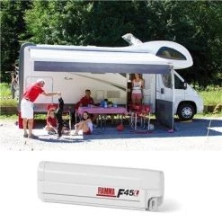 Fiamma F45L Awning In A Polar White Case