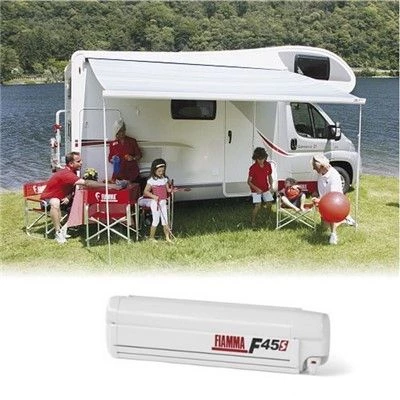 Fiamma F45s Awning In A Polar White Case 1 Fiamma F45s Awning In A Polar White Case