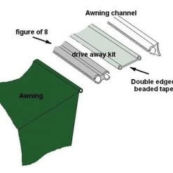 Outdoor Revolution Driveaway Fixing Kit 228cm 6mm/6mm